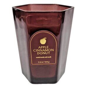 Sonoma APPLE CINNAMON DONUT Wood Wick Candle Gourmand NEW! Fall Winter Yum 7.3oz